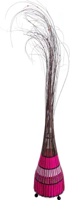 Produktbild von Näve Leuchten Tischleuchte mit E14 Tischleuchte mit E14 Tischleuchten - Korb-Stehleuchte, Tischlampe aus Korb in pink, 105 cm hoch, E14-Fassung