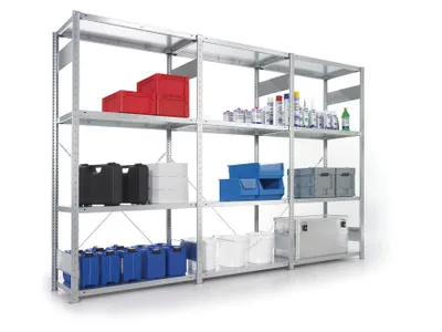 Produktbild von META 11321 META CLIP ® SET Multi STABIL Steckregal 230, Fachlast 230 kg, Feldlast 1260 kg, Grundregal