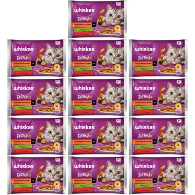Zdjęcie produktu dla Mokra karma dla dorosłych kotów w sosie Whiskas Tasty Mix Kolekcja Wiejskich Smaków 13x(4x85g)