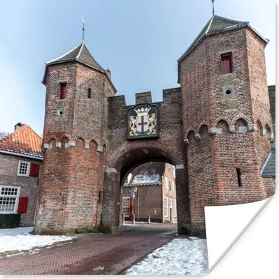 Produktbild von MuchoWow® Poster Poort - Amersfoort - Niederlande 50x50 cm - Wohnzimmerdekoration