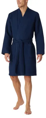 Immagine prodotto di Accappatoio da uomo Schiesser Elegant Kimono - blu scuro - taglia XL
