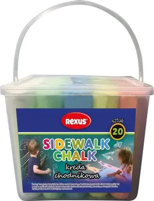 Zdjęcie produktu dla Kreda chodnikowa w plastikowym wiaderku 20 kolorów