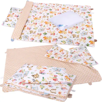 Immagine prodotto di Biancheria da letto per bambini con imbottitura 160x100 cm in cotone - animali da favola
