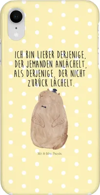 Produktbild von Mr. & Mrs. Panda Iphone XR Handyhülle Murmeltier - Gelb Pastell - Geschenk, Lustige Sprüche, Fröhlichkeit, Knigge, Freundlichkeit, Respekt, Premium Kunststoff, Handy Case