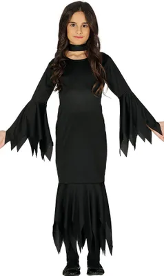 Produktbild von Halloween Gothic Märchenschloss Und Fledermaus Abenteuer Nacht Kreatives Kinderkostüm Mit Mystischem Schaurigen Flair Fabelhafte Verkleidung, Größe: 128/134 Farbe: Schwarz