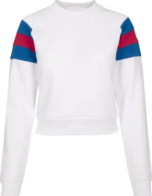 Produktbild von Urban Classics Ladies - Stripe Short Pullover weiß - 5XL