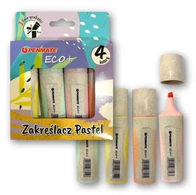 Immagine prodotto di Evidenziatore pastello Ecco+ 4 colori PENMATE