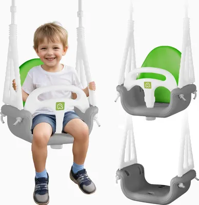 Obrázek produktu pro Houpačka Ricokids Elephant 3v1, šedá a zelená