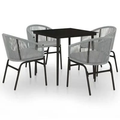 Produktbild von vidaXL 5-tlg. Garten-Essgruppe Grau
