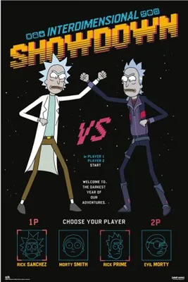 Produktbild von Rick and Morty - Interdimensiol Showdown Poster Plakat Druck - Größe 61x91,5 cm