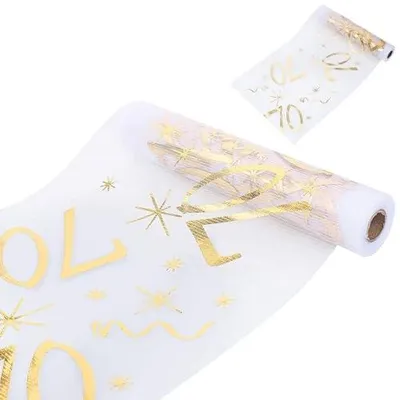 Zdjęcie produktu dla Bieżnik złoty na 70 urodziny dekoracja stołu 28 cm x 10