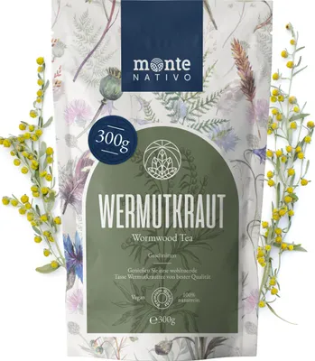 Produktbild von Wermutkraut Monte Nativo (300 g) - Wermuttee schonend getrocknet zur jeder Zeit  - 100 % rein und natürlich Wermut Tee