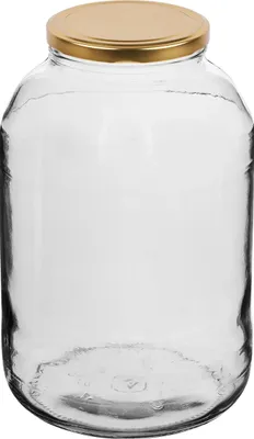 Produktbild von MIKONI Gurkenglas | 4 Liter | Gold Deckel | 1 Stück | Einweckgläser Einmachgläser Vorratsgläser Einmachglas Glas 4000 ml Konservenglas Schraubdeckel