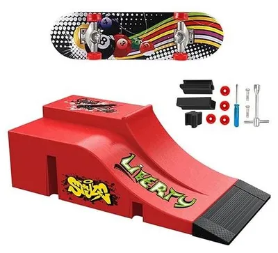 Zdjęcie produktu dla Fingerboard deskorolka na palce zestaw z rampą akcesoriami dla dzieci