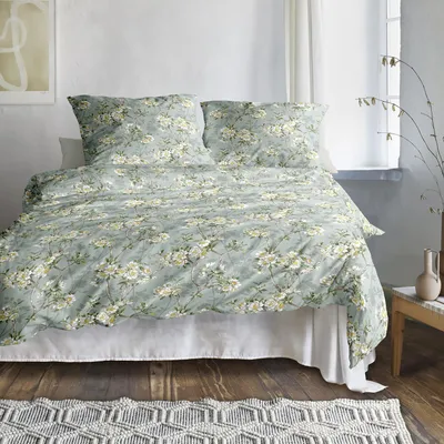 Produktbild von Irisette Mako-Satin Bettwäsche Tokio 8537 jade 135x200 cm + 80x80 cm