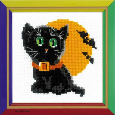 Produktbild von Riolis-Kreuzstich-Set „Schwarze Katze“, Zählvorlage