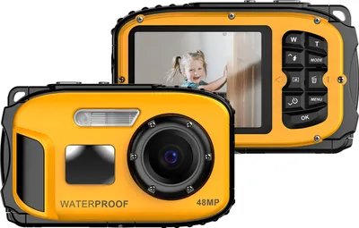 Produktbild von 1080P wasserdichte Digitalkamera, 48 MP, digitale Videokamera, 2,4-Zoll-IPS-Bildschirm, IP68, 5 m Gehaeuse, wasserdicht, Tiefe, Autofokus, 4-facher Digitalzoom, eingebauter Akku, Geburtstags- und Festivalgeschenk fuer Kinder, Jungen, Maedchen, Studenten, Teenager