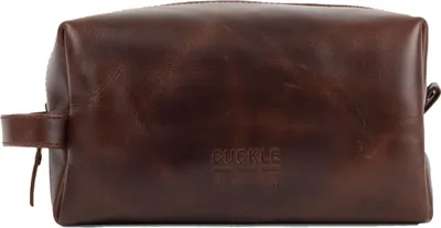 Produktbild von BUCKLE & SEAM Leder Kulturbeutel Everest Blu Washbag Brown dunkelbraun