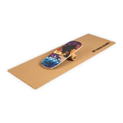 Obrázek produktu pro BoarderKING Balance Board Set - dřevěná balanční deska s válcem a podložkou