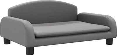 Obrázek produktu pro vidaXL Pelíšek pro psy šedý 70x45x30 cm Imitace kůže