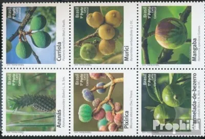 Produktbild von Briefmarken Brasilien 2016 Mi 4426-4431 Sechserblock (kompl.Ausg.) postfrisch Wildobst