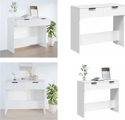 Produktbild von vidaXL Konsolentisch Weiß 90x36x75 cm Holzwerkstoff - Konsolentisch - Konsolentische - Tisch - Flurtisch