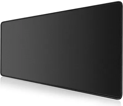 Image de Tapis de souris gaming XXL 800 x 400 mm, grand tapis de souris pour une précision et une vitesse accrues, dessous caoutchouté, noir