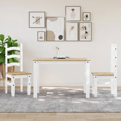 Produktbild von "im Sonderangebot"Esstisch für 2-4 Personen - CLORIS - Küchentisch - Panama Weiß 117x60x75 cm Massivholz Kiefer - NeuMöbel4307757