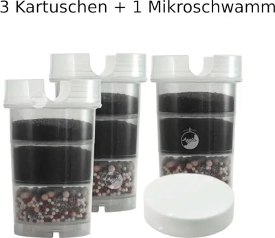 Produktbild von Halbjahrespaket mit Mikroschwamm  für AcalaQuell Kannen Wasserfilter Swing, Sunny, Wassetto, One
