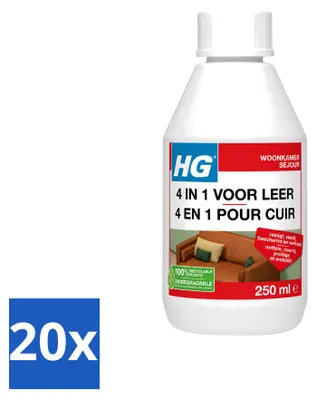 Produktbild von 20 x HG 4-in-1 Lederpflege - Reinigt, pflegt und schützt - 250 ml - Vorteilspackung - 20 Stücke