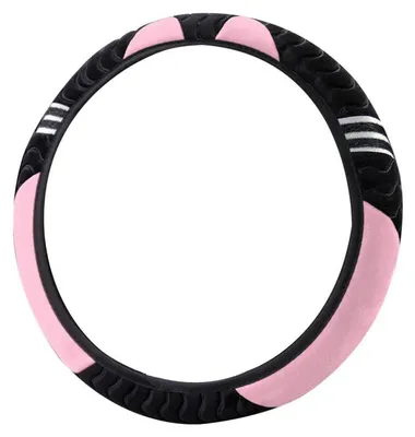 Obrázek produktu pro Potah na volant, plyšový, zimní, teplý, růžový, univerzální, 37-39 cm