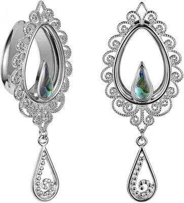 Imagen del producto de Túnel para el cuerpo, de 6 mm a 16 mm, en plata y oro, y en acero inoxidable, con colgador para pendientes, para mujeres y hombres