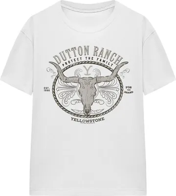 Obrázok produktu pre Yellowstone - Tričko "Dutton Ranch" pre mužov/dámy Uni TV16979 (S) (Biela)
