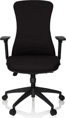 Obrázok produktu pre hjh OFFICE profesionálna kancelárska stolička OFFICE XT PRO ergonomická kancelárska stolička s podrúčkami (výškovo nastaviteľná) látková čierna otočná stolička do kancelárie, domácnosti