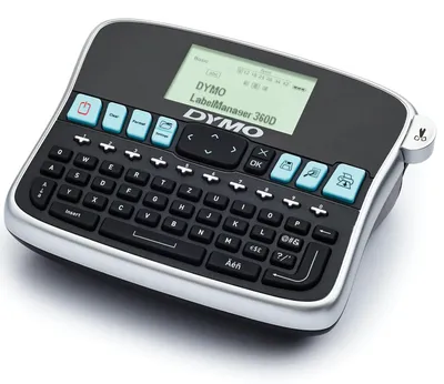 Image de DYMO 360D LabelManager, 180 x 180 DPI, chaleur directe, 12 mm/sec, LCD, 9 étiquette(s), 197 mm