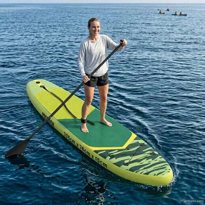 Produktbild von 2 in 1 Kajak & SUP Paddle 203 x 19,5 cm Schwarz - Stand Up Paddle Boards c3344