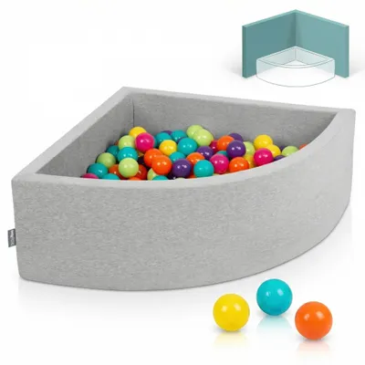 Ballenbad mit 200 Bällen Ø 7 cm, 90x30 cm, Lichtgrau