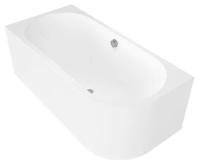 Produktbild von Polysan ASTRA L MONOLITH asymmetrische Badewanne 160x75x60cm, weiß