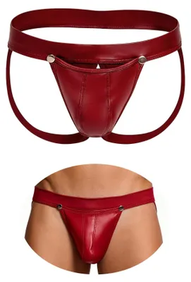 Image de String dos nu pour hommes - Design ouvert, couleur rouge