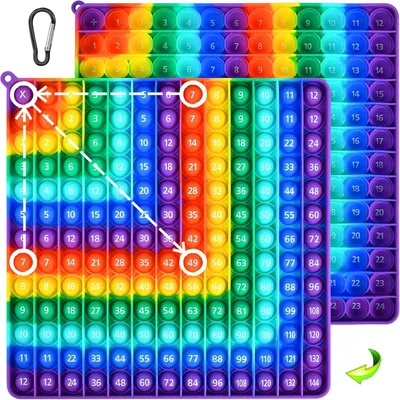 Produktbild von Pop It Poppit 2-in-1 Push Bubble – sensorisches Spielzeug – 24 x 24 cm – Pop-it Fidget-Spielzeug – Push-Bubble zur Stressbewältigung