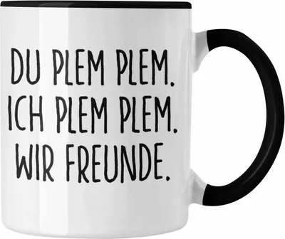 Produktbild von Trendation - Beste Freunde Tasse Geschenk Beste Freundin Freund Kaffeetasse Geschenkidee Allerbeste BFF Freundin Spruch Geburtstag Freundinnen (Schwarz)