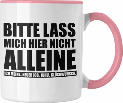 Produktbild von Trendation - Kollege Kollegin Abschied Geschenk Tasse Spruch Abschiedsgeschenk Kaffeetasse Neuer Job Jobwechsel (Rosa)