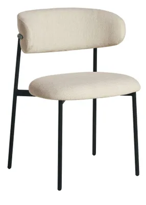 Immagine prodotto di HowHomely Sedia ZOYA Tessuto grigio chiaro - Design minimalista, Ergonomica, Struttura in metallo nero
