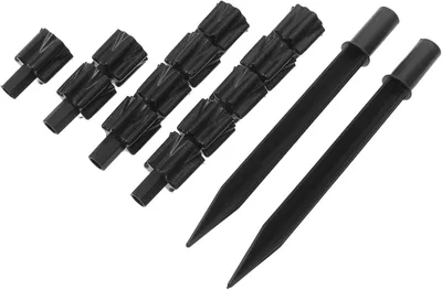 Produktbild von 2 Stück Kunststoff-Erdspieße für Gartenpflanzen, Blumenstecker für den Außenbereich mit Löchern für Solarleuchten oder Kunstblumen, witterungsbeständig und flexibel