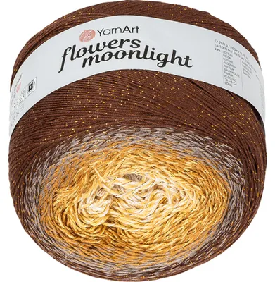Produktbild von Garn „Flowers Moonlight“ – 260 g, 1000 m – Braun, Beige