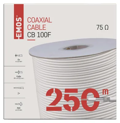 Koaxialkabel CB100F, 250m