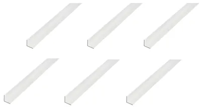 Zdjęcie produktu dla Alberts 6 x profil kątowy, aluminium, anodowane na srebrno, 40 x 40 x 2 mm, długość 1 m