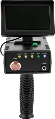 Immagine prodotto di Metal detector - Metal detector professionale - Portata 1200 m - Profondità di ricerca 30 m - Display a LED - Per oro/argento/rame/diamanti - Senza batteria - Nero