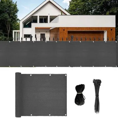 Obrázek produktu pro Zástěna na balkon Famanu, poskytuje ochranu proti slunci (UV záření), větru a zajišťuje soukromí, rozměry 0,9 m x 5 m, barva antracit
