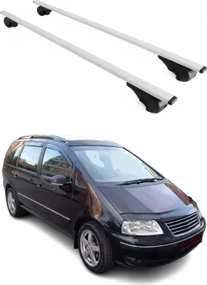 Produktbild von Dachträger Gepäckträger für VW Sharan 1995-2010 Grundträger Metall Silber 2tlg